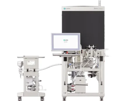 bioproduction pharmaceutique Installation AKTA Process utilisée pour la purification et la chromatographie industrielle dans les environnements de bioproduction et de fabrication pharmaceutique.